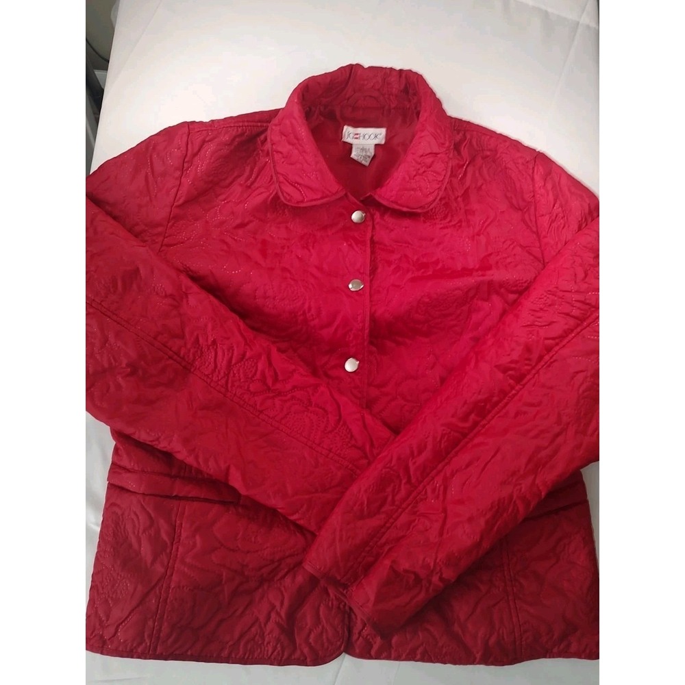 JG Hook Red Snap Up Jacket Size L